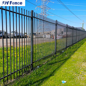 Yüksek kaliteli çelik konut güvenlik palisade çit metal kavisli çit taşınabilir pickets ferforje site eskrim - Product Image 3