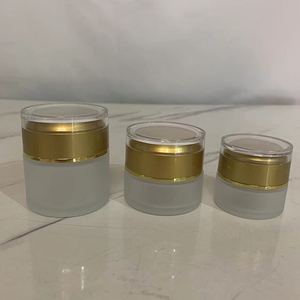 Hengjian 20ml 30ml 40ml 50ml 60ml 80ml Frosted Glass Cosmetic Toner and Perfume Spray <strong>Pump</strong> <strong>Bottle</strong> With Gold Cap Cream <strong>Bottle</strong> - Product Image 4