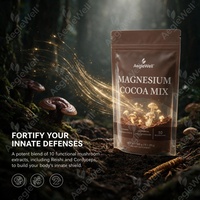 Mélange de poudre de cacao chaud au magnésium OEM, avec Ashwagandha, L-Théanine, complexe de 10 champignons et probiotiques pour le calme et le bien-être