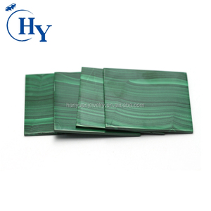 Vendita all'ingrosso di grandi dimensioni 20mm 30mm quadrato naturale <span class=keywords><strong>verde</strong></span> <span class=keywords><strong>Malachite</strong></span> piatto fetta posteriore <span class=keywords><strong>pietra</strong></span> <span class=keywords><strong>Malachite</strong></span> - Product Image 2