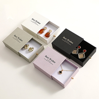 Petite boîte à bijoux personnalisée à tiroir de 2mm en carton mat avec logo fantaisie en relief personnalisée à usages multiples, emballage de cadeaux sans bougies