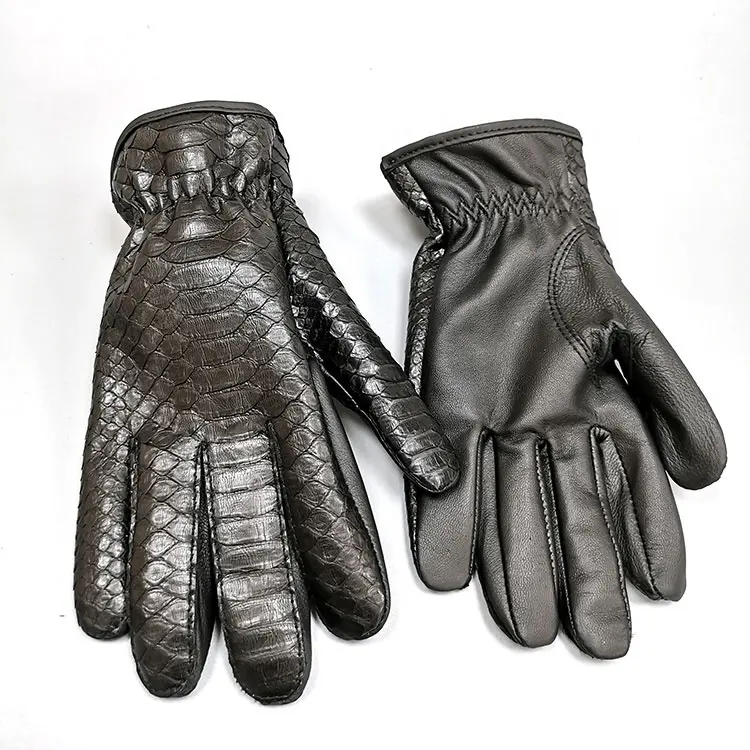 Fashion Handmade Snakeskin Gloves High Quality Snakeskin Gloves Cycling Gloves