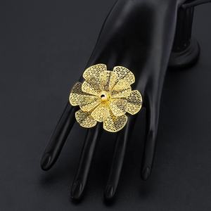 JXX Ensemble de bracelets de mariée en laiton plaqué or 24 carats, vente chaude, bague de mariage indienne avec bracelets pour fêtes et cadeaux - Product Image 5