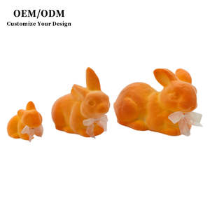 Özel Yapım Yeni Paskalya Süsleri Renkli İç Mekan Dayanıklı Suni Peluş Yosun Tavşan Figürleri Çok Satan Dekoratif Figürinler - Product Image 5