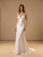 Gaun Pengantin untuk Pengantin Wanita Ukuran Besar Model Backless Ball Gown Gaun Pernikahan Custom Warna Ivory Bahan Satin dengan Train