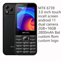 Téléphone portable à clavier avec micrologiciel personnalisé, 4G Android, double SIM, écran tactile, téléphone Android à clavier 4G, débloqué, téléphone intelligent à fonctions 4G