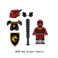 Figuras de Acción de Soldados de Castillo Medieval, Bloques de Construcción, Dragón, Caballero de Anime, Accesorio, Caballo de Guerra, Milicia, Casco, Escudo, Juguete, Regalo A29