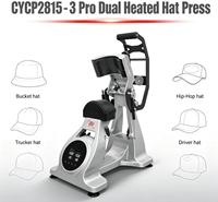 Presse à chaud semi-automatique électrique CYCP2815-3 Pro pour casquettes, avec alignement laser, pour transfert thermique sur casquettes, tapis et coussinets en silicone
