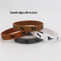 Prix d'usine en gros en stock Bracelet en silicone à motif de cheval Bracelet en silicone souple imprimé