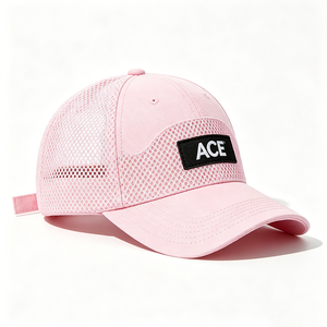 Gorra de béisbol ajustable de malla para perro con logo ACE, diseño deportivo con letras, transpirable, protección UV, sombrero solar común de tela para mascotas - Product Image 3