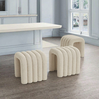 Tabouret de vanité moderne en peluche, chaise longue, pouf, siège d'appoint pour chambre à coucher, salon, manucure