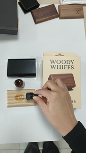 Clip désodorisant pour pare-soleil de <span class=keywords><strong>voiture</strong></span> en métal, électroplaqué et antirouille, pour diffuseur de parfum en <span class=keywords><strong>bois</strong></span> d'acacia/diatomite, parfum longue durée - Product Image 4