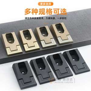 Support de tringle de placard en alliage d'aluminium avec base à bride pour fixation murale, accessoires de quincaillerie de garde-robe - Product Image 1
