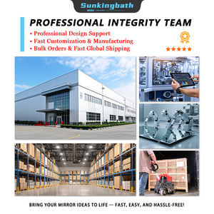 Miroir de salle de bain rectangulaire à LED éclairé, à suspendre au <span class=keywords><strong>mur</strong></span>, anti-buée, rétroéclairé, décoration intérieure, IP44, miroir mural - Product Image 4