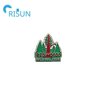 Factory Metal Custom Soft Hard Enamel <strong>Redwood</strong> National Park Pins Brooches Evergreen Sequoia <strong>Redwood</strong> Tree Jewelry Lapel Pin Badge - Product Image 3