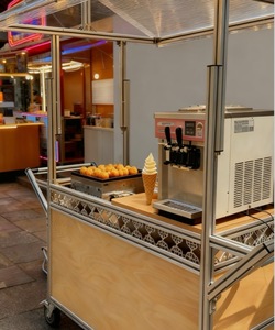Carrito de Comida Pequeño, Quiosco Móvil con Cocina Básica para Hot Dogs, Café y Aperitivos - Product Image 6