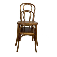 Vente en gros Salle à manger empilable Banquet Brown Thonet Chaise en bois courbé pour mariage