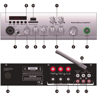 Amplificateur de puissance, amplificateur 2 zones, application système BGM domestique, amplificateur de bureau, unité portable, étui