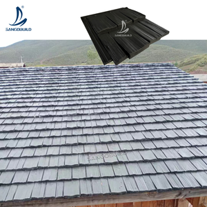 伝統的な木製シェイクルーフタイルポリマー建材合成シダーシェイクルーフシングル - Product Image 3