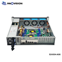 Châssis de serveur compact 2U pour rack, avec ventilateur, 4 baies SSD, support carte EATX, boîtier de planche arrière SATA, profondeur 430 mm, modèle S24304