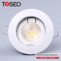 TOSEO Custom Aluminium druckguss 3W 6W 7W Einbau down lights gu10 Gehäuse 5W Down light Aussparung