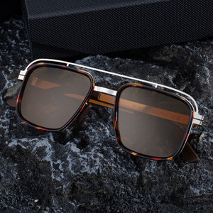 My-98320 Lunettes de soleil polarisées carrées pour hommes, verres TAC UV400, monture en plastique et métal, type 3, protection solaire, emballage en boîte - Product Image 1