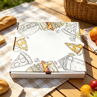 SP3693 Sunrise Wholesale Low MOQ Boîte à pizza carrée en kraft recyclé, résistante à la graisse, de qualité alimentaire, sur mesure, pour plats à emporter