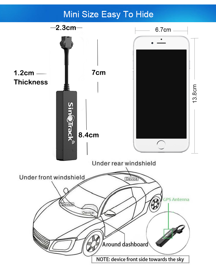 Nouveau dispositif de suivi de véhicule moto traqueur GPS neotrack ST-901A