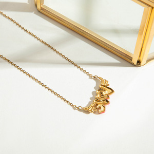 Collana Showfay con <span class=keywords><strong>Ali</strong></span> d'Angelo in Acciaio Inossidabile Placcato Oro 18K, Antiossidante e Impermeabile - Product Image 3