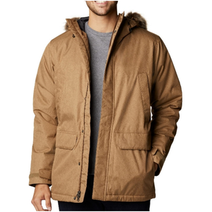 Parka coupe-vent personnalisée pour hommes Veste parka d'extérieur à capuche marron de taille plus imperméable longue pour réchauffer l'hiver Veste parka d'extérieur pour hommes - Product Image 1