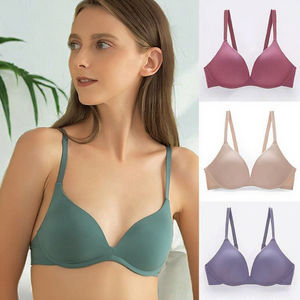 Women's Summer Daily Wear Comfortable One Piece Wireless Soft Cup Seamless Traceless Woven Breathable Eco-Friendly Thin Bra - Product Image 3