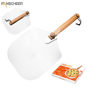 Aluminum Pizza Spatula 12 Inch Foldable Wooden Handle Baking Transfer Tool For Pizzas And Cakes - Product Image 5