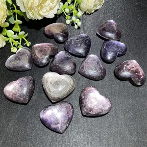 Wholesale High Quality Hot Sale Crystal Healing Purple Mica Heart for Decoration