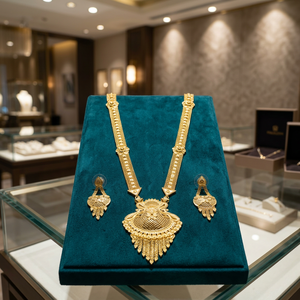 Wholesale 14K18K24K Micron Gold Plated Floral Design Long Jewelry Set Fashion Necklaces Micro Gold Filled Forming Long Necklaces - Product Image 2