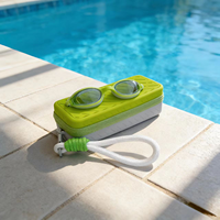 Nouvel étui personnalisable en silicone à fermeture éclair pour lunettes de natation, séchage rapide, portable, simple, pour voyage et plage