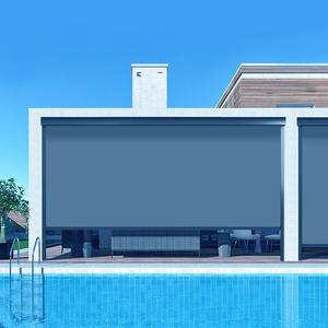 <span class=keywords><strong>Store</strong></span> banne motorisé sur mesure en polyester <span class=keywords><strong>occultant</strong></span> coupe-vent à large <span class=keywords><strong>largeur</strong></span> pour gazebo de jardin et balcon, avec système de fermeture éclair extérieur - Product Image 2