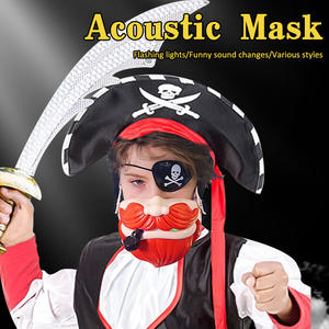 Tutup kepala plastik lucu dengan pengganti suara, mainan pesta Masker Natal mainan interaksi mulut untuk anak-anak hadiah Natal - Product Image 4