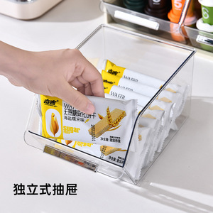 Office Organizer Desktop <b>Storage</b> <b>Box</b> With Transparent <b>Drawers</b> For Tea Coffee Cups Minimalist Design Standing Type Rectangle - Product Image 3