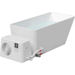 Enfriador de Agua para Baños de Hielo USA Stock de 1HP con Bomba Integrada, Filtro y Función de Calefacción/Enfriamiento de Acrílico de 0-40 Grados Celsius - Product Image 1