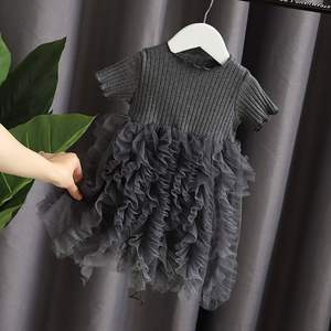 Summer Clothes New Children's Clothes Girls 1-6 <b>Years</b> Old Dress Princess Gauze Skirt Foreign air Fluffy Stitching Cake Skirt Sum - Product Image 2