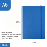 Ensemble de carnets à couverture rigide avec bande élastique A5, couverture lisse, journal d'écriture, 6 couleurs, logo personnalisé pour le bureau, cadeau d'affaires