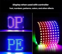 Écran flexible à pixels souples LED RGBIC WS2812 8*8 16*16 8*32 Bande lumineuse Pleine couleur Magie Matrice de points de rêve Affichage 5V Programmable