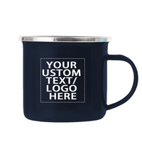 Alta Calidad De fábrica al por mayor de marca personalizada LOGO tazas de esmalte barato clásico único Camping café esmalte taza