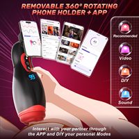 Support de téléphone pour pompe à pénis, jouets sexuels masculins avec 9 modes de succion et 9 modes de vibration, contrôle par application, chauffant, masturbateur masculin, jouets sexuels pour hommes