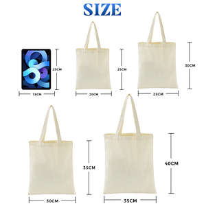Large <strong>Plain</strong> and Printed Custom Cotton <strong>Canvas</strong> Tote Bags with Zipper for Grocery Shopping and Beach Use - Product Image 5