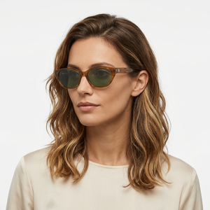 Gafas de sol tipo ojo de gato para mujer, montura completa de tortuga, lentes polarizadas, protección UV400, protección solar para adultos - Product Image 1