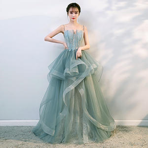 الجملة مثير الأخضر وصيفه الشرف فساتين عيد ميلاد حزب الزفاف فساتين لحضور الحفلات الموسيقية المرأة الملابس ثوب مسائي - Product Image 2