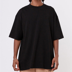 Camiseta de Lujo Lisa de Manga Corta al por Mayor, 100% Algodón, Fabricante de Camisetas Oversize, Camiseta Lisa de Algodón Grueso para Hombre - Product Image 1