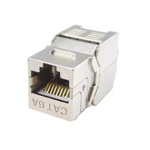 Thông tin mô-đun 180 độ lá chắn miễn phí dây mạng mô-đun cat6A đóng hộp đồng dẫn sức đề kháng cao cho hàng không vũ trụ - Product Image 1