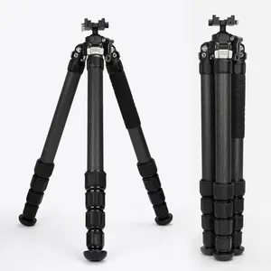 Teleskop kamera çekimi için entegre top kafa ile profesyonel karbon Fiber avcılık Tripod